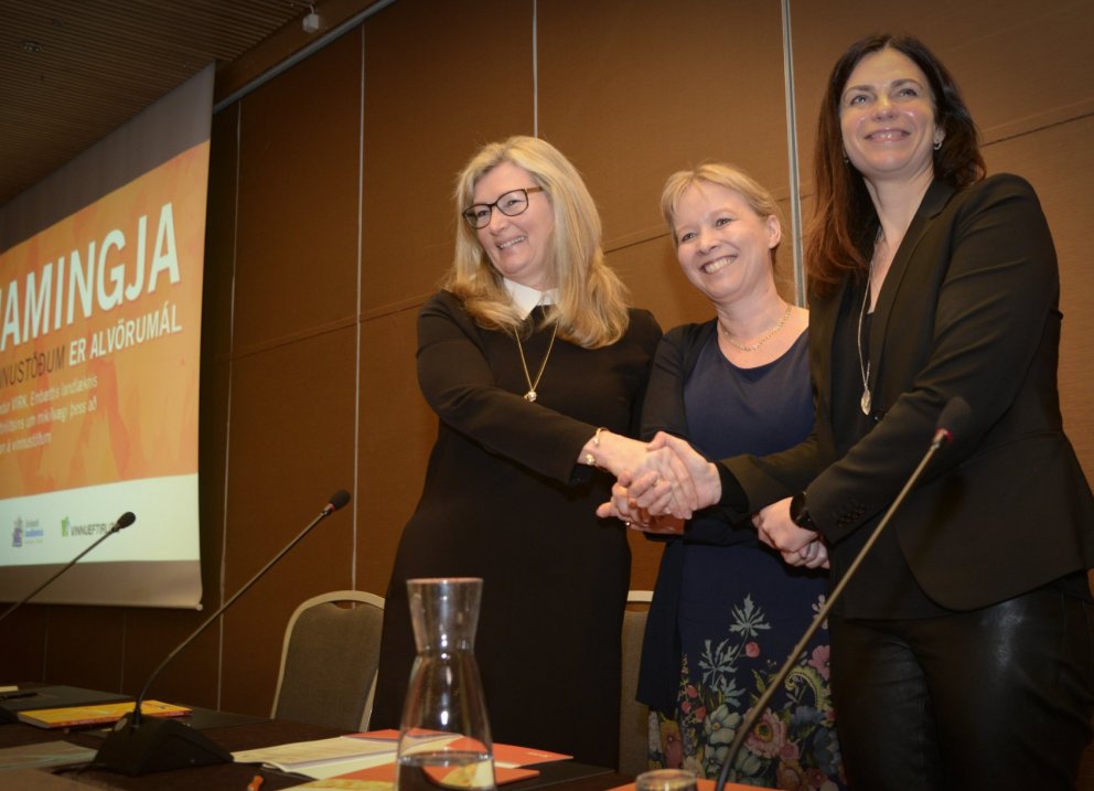 Alma, Vigdís og Hanna Sigríður