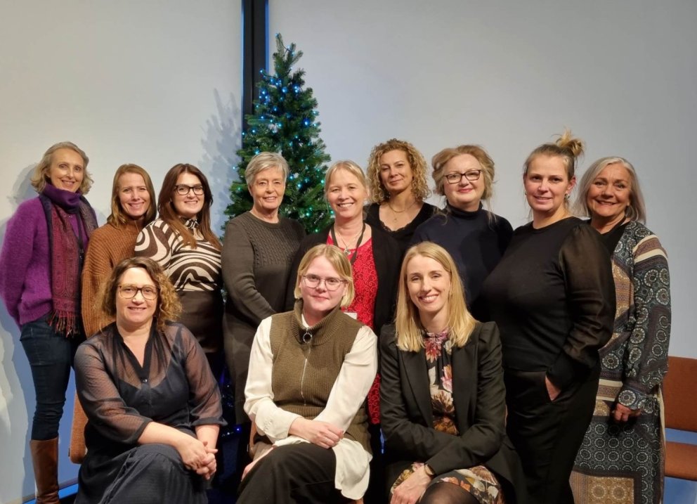 Við afhendingu styrkjanna í desember.