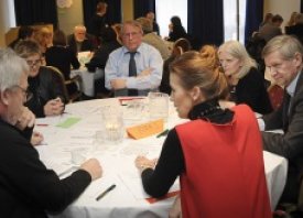 Hópastarf á vinnustofu um starfsendurhæfingu og forvarnir