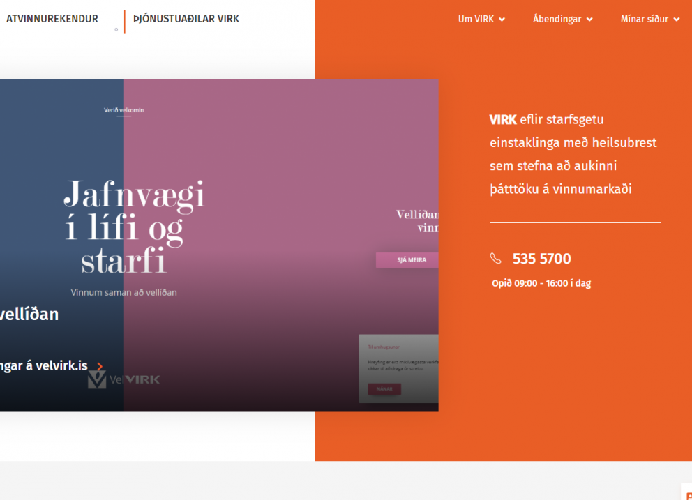Ný vefsíða VIRK